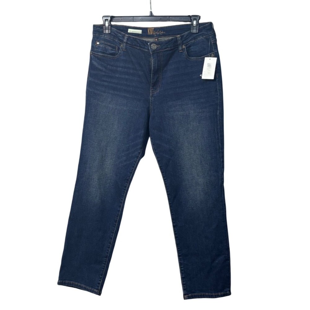 Kut From The Kloth Women’s  High-Rise Straight Leg Jeans Size 12-broken zipper